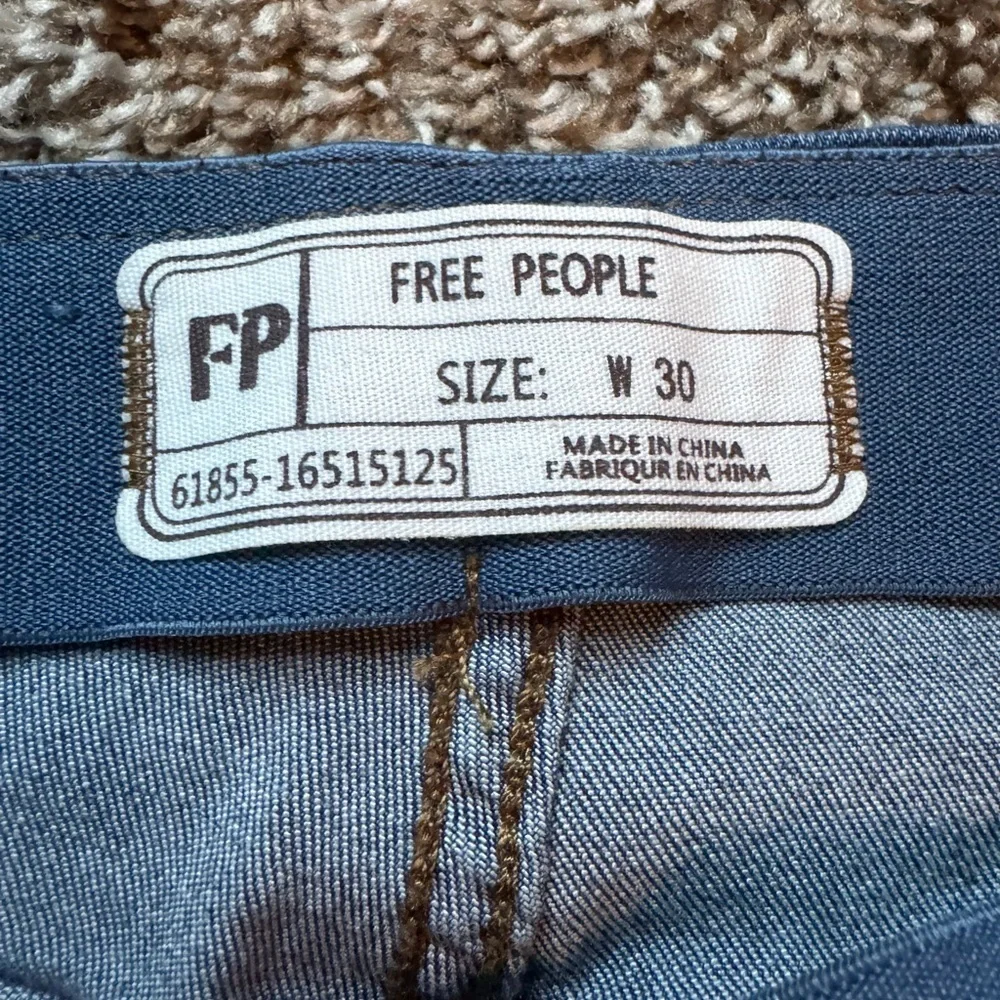 Free People Penny Pull-On Flare Jeans Light Wash High Rise Stretch